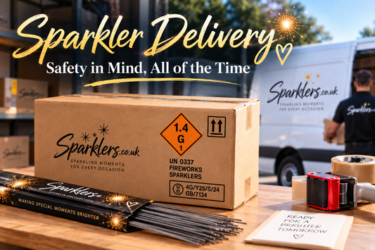 Sparkler Delivery in the UK – Safety in Mind, All of the Time
