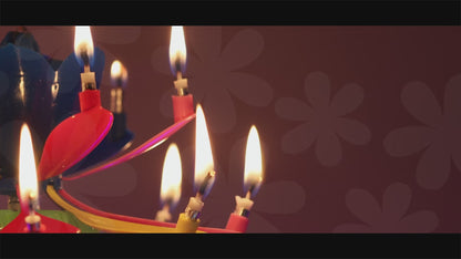 Flower Power Revolving Music Candle