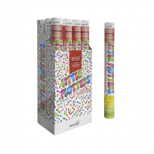 Trafalgar - 50cm Little Flutter Mixed Colour Confetti Cannon (Pack of 1)