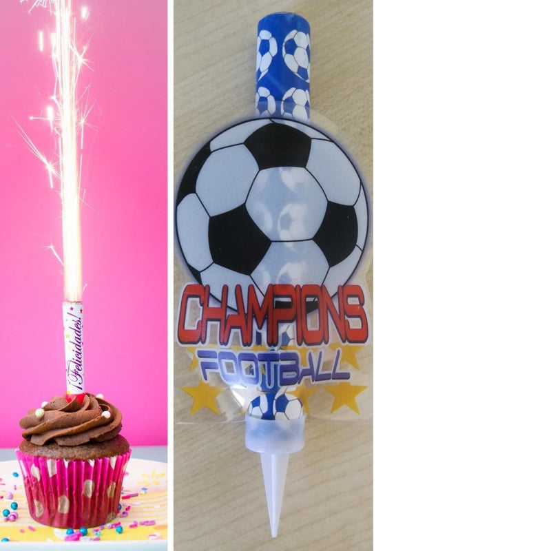 Football Ice Fountain Sparklers 15cm Indoor Use (PACK OF 1)